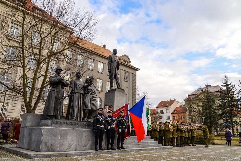 Plzeň si připomněla narození T. G. Masaryka (foto: M. Pecuch, 7.3.2018)
