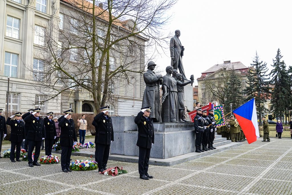Plzeň si připomněla narození T. G. Masaryka (foto: M. Pecuch, 7.3.2018)