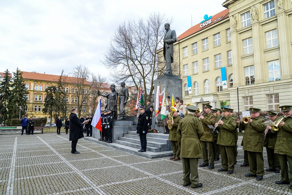 Plzeň si připomněla narození T. G. Masaryka (foto: M. Pecuch, 7.3.2018)