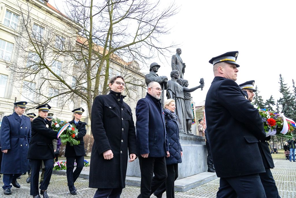 Plzeň si připomněla narození T. G. Masaryka (foto: M. Pecuch, 7.3.2018)