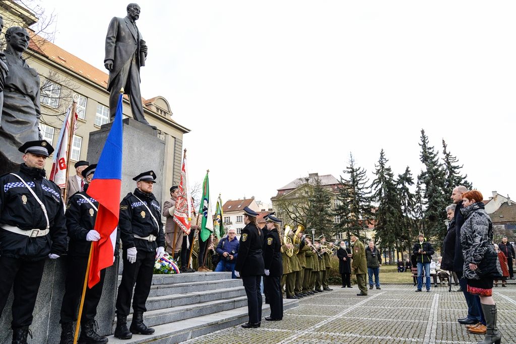 Plzeň si připomněla narození T. G. Masaryka (foto: M. Pecuch, 7.3.2018)