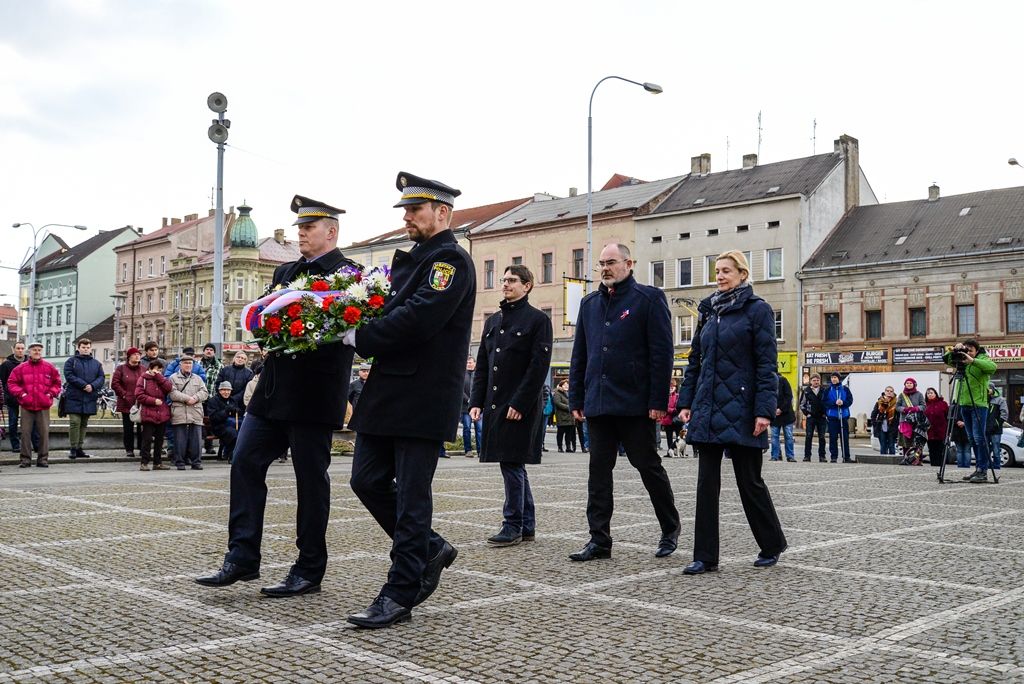 Plzeň si připomněla narození T. G. Masaryka (foto: M. Pecuch, 7.3.2018)
