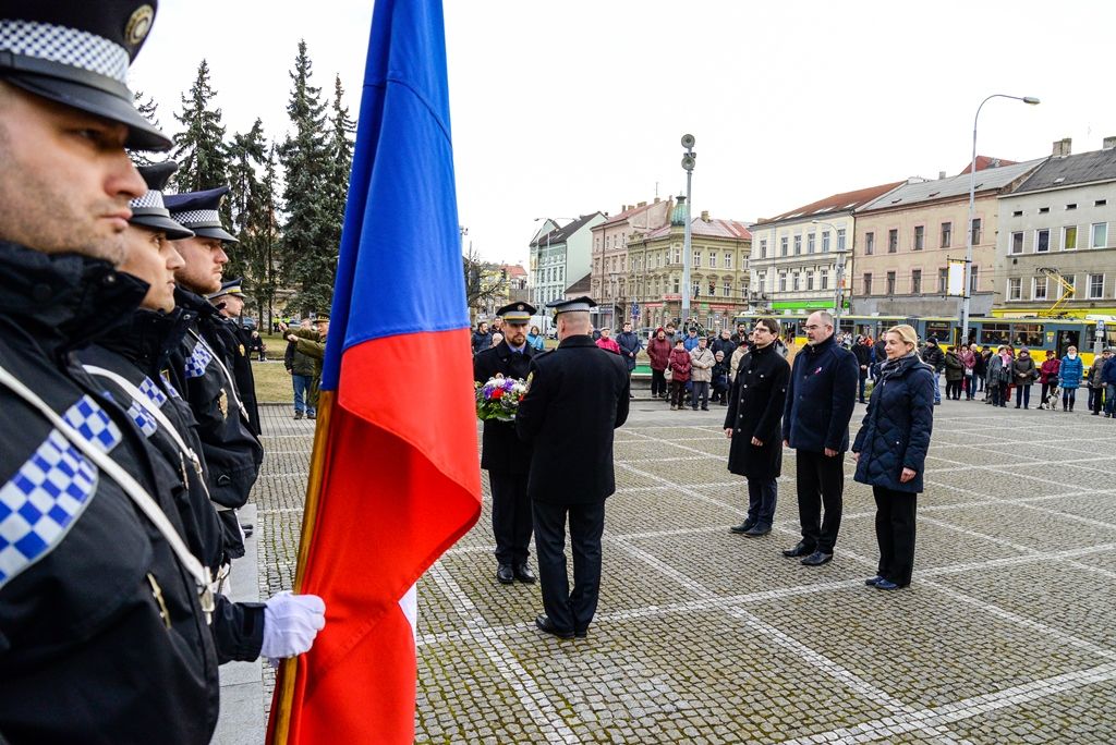 Plzeň si připomněla narození T. G. Masaryka (foto: M. Pecuch, 7.3.2018)