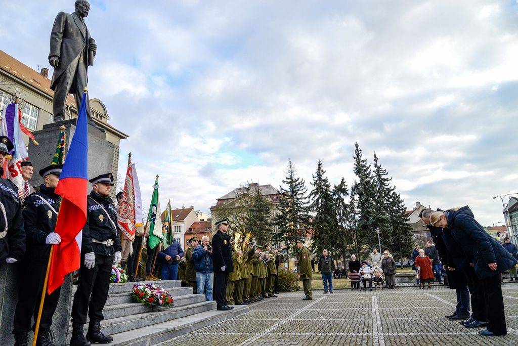 Plzeň si připomněla narození T. G. Masaryka (foto: M. Pecuch, 7.3.2018)