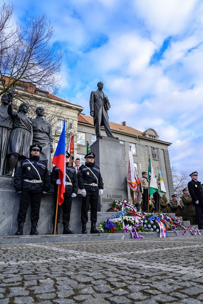 Plzeň si připomněla narození T. G. Masaryka (foto: M. Pecuch, 7.3.2018)