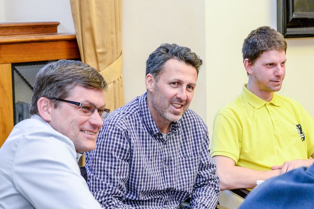 Přijetí futsalistů SK Interobalu Plzeň (foto: M. Pecuch, 21.3.2018)