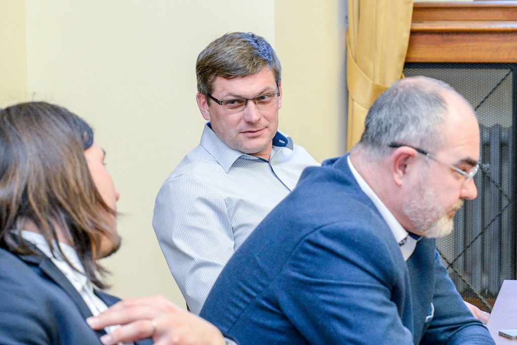 Přijetí futsalistů SK Interobalu Plzeň (foto: M. Pecuch, 21.3.2018)