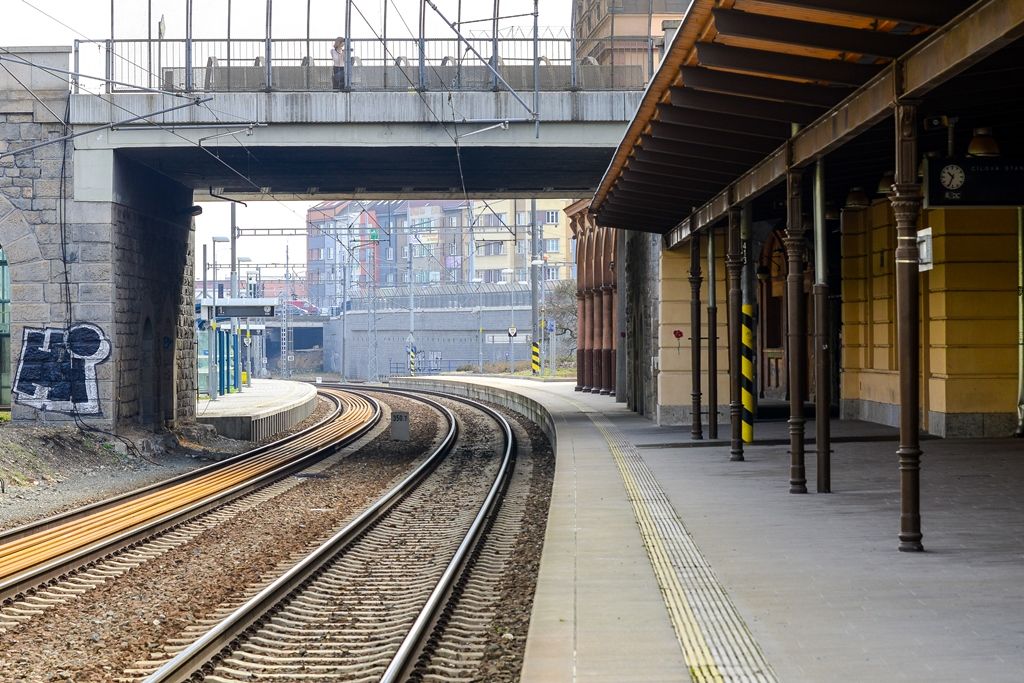 Železniční stanice Plzeň-Jižní Předměstí (foto: M. Pecuch, 4.4.2018)