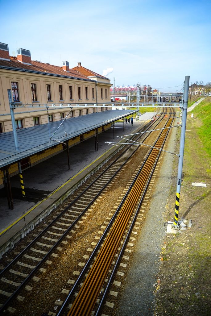 Železniční stanice Plzeň-Jižní Předměstí (foto: M. Pecuch, 4.4.2018)