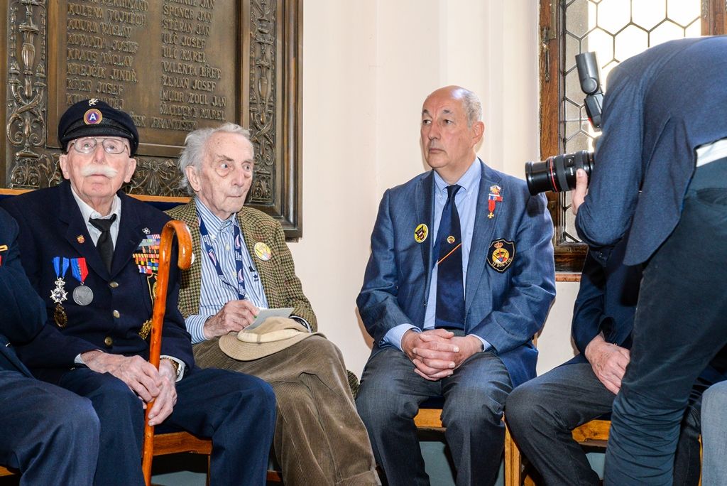 Slavnosti svobody 2018 - Přijetí velvyslanců USA a Belgie, pietní akt na plzeňské radnici (foto: M. Pecuch, 6.5.2018)