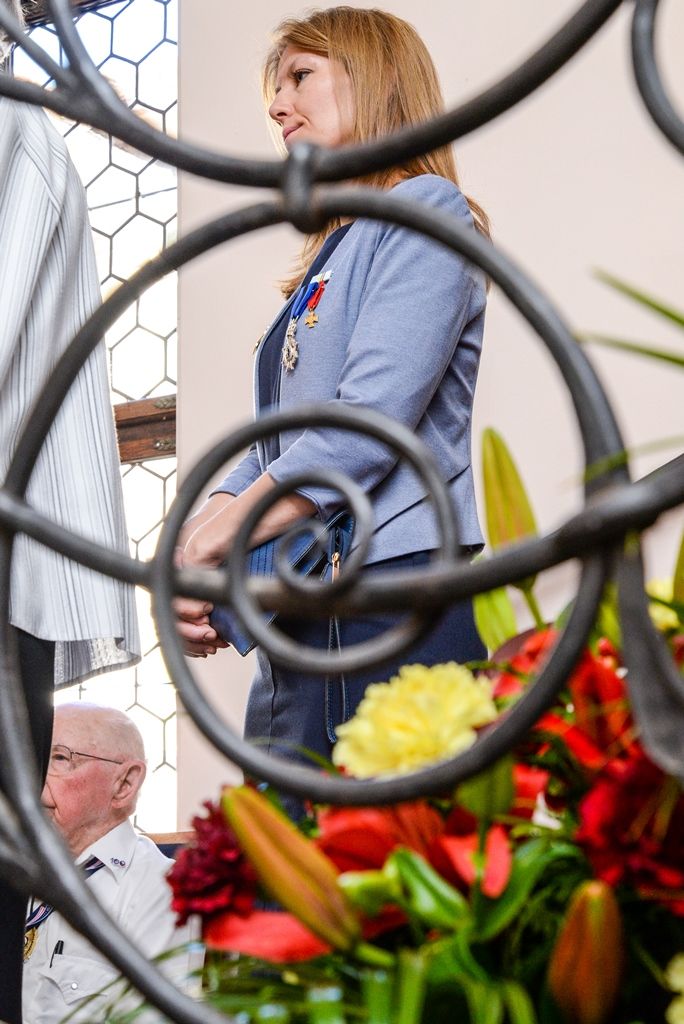 Slavnosti svobody 2018 - Přijetí velvyslanců USA a Belgie, pietní akt na plzeňské radnici (foto: M. Pecuch, 6.5.2018)