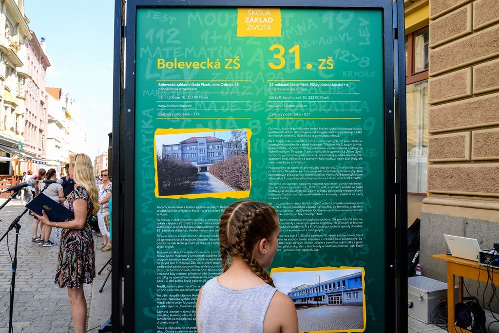 Plzeň netradičně představuje své základní školy (foto: M. Pecuch, 4.6.2018)