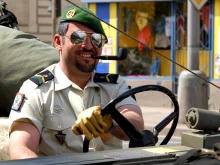 Přehlídka amerických historických vojenských vozidel a současné vojenské techniky Armády ČR