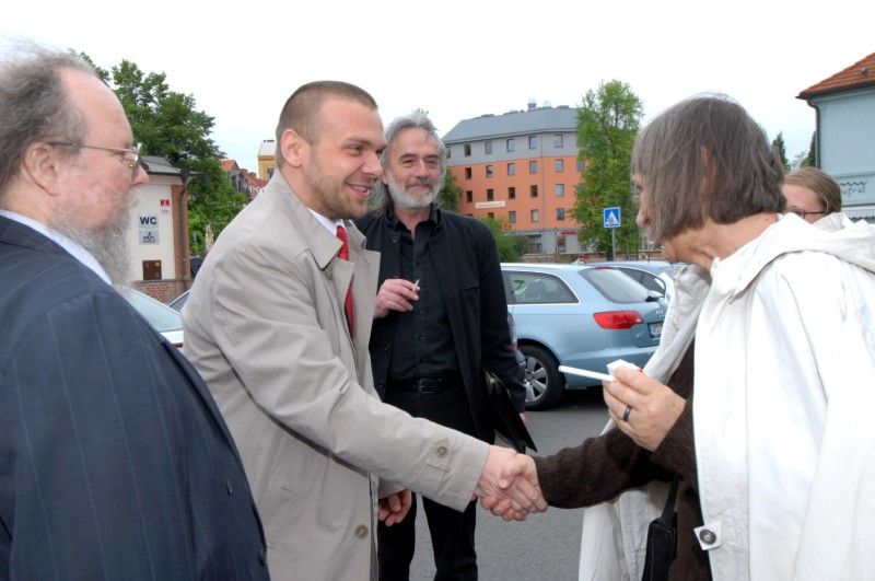 Dana Němcová se setkala s primátorem města Plzně Martinem Baxou při slavnostním obědě