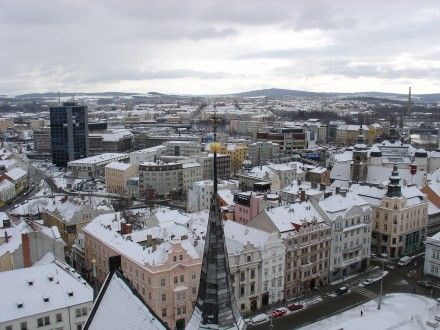 Bílá Plzeň z věže katedrály sv. Bartoloměje
