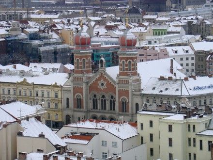Bílá Plzeň z katedrály sv. Bartoloměje