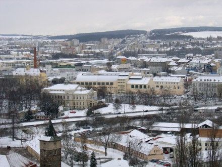 Bílá Plzeň z věže katedrály sv. Bartoloměje