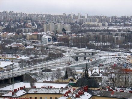 Bílá Plzeň z věže katedrály sv. Bartoloměje