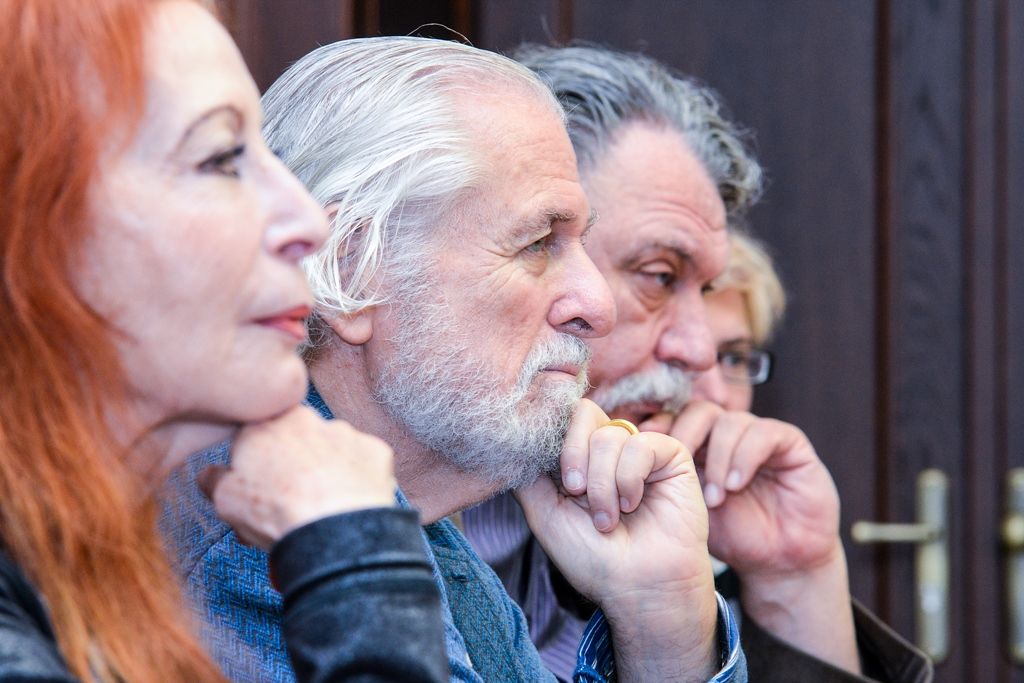Architekt Richard Saul Wurman si na radnici převzal Cenu Ladislava Sutnara (foto: M. Pecuch, 12.6.2018)