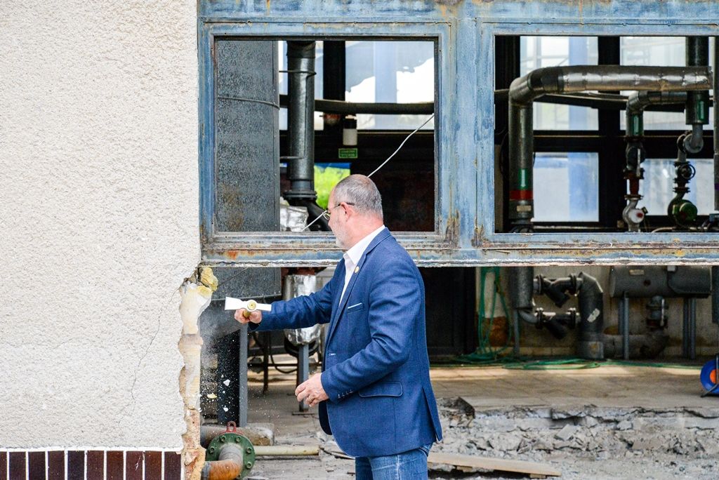 Zahájení přestavby Bazénu Slovany (foto: M. Pecuch, 20.6.2018)