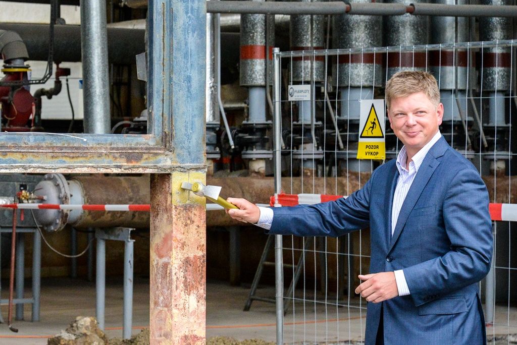 Zahájení přestavby Bazénu Slovany (foto: M. Pecuch, 20.6.2018)