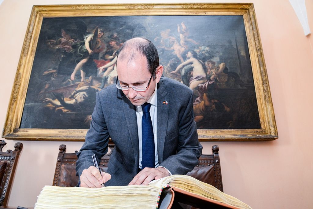 Plzeňskou radnici navštívili velvyslance Německa a po něm velvyslance Japonska (foto: M. Pecuch, 26.6.2018)