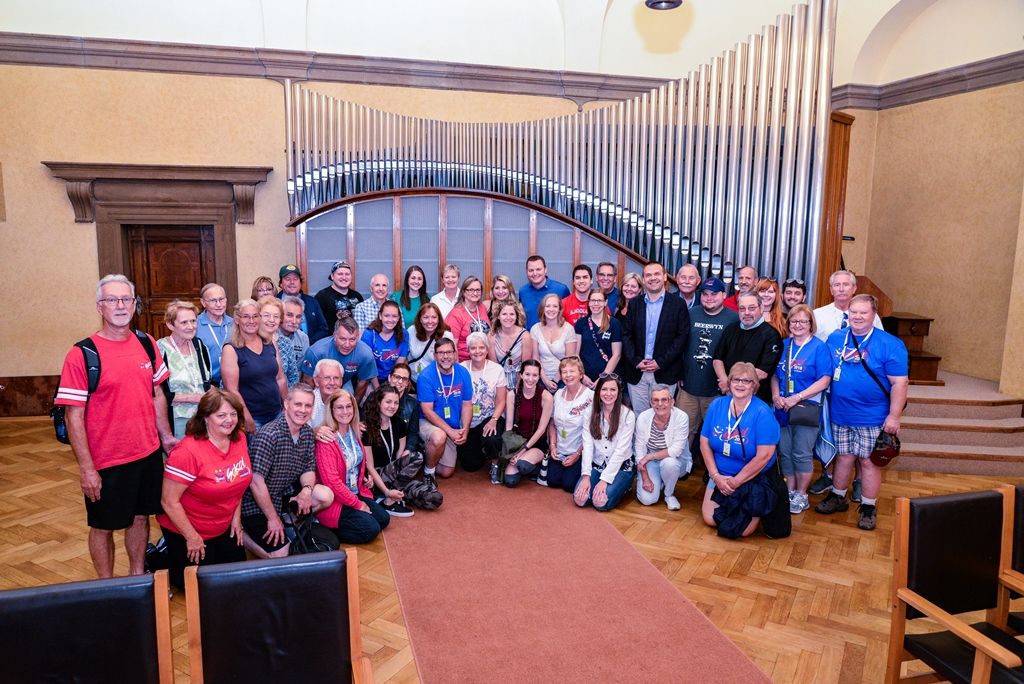 Více než 50 amerických Sokolů navštívilo plzeňskou radnici