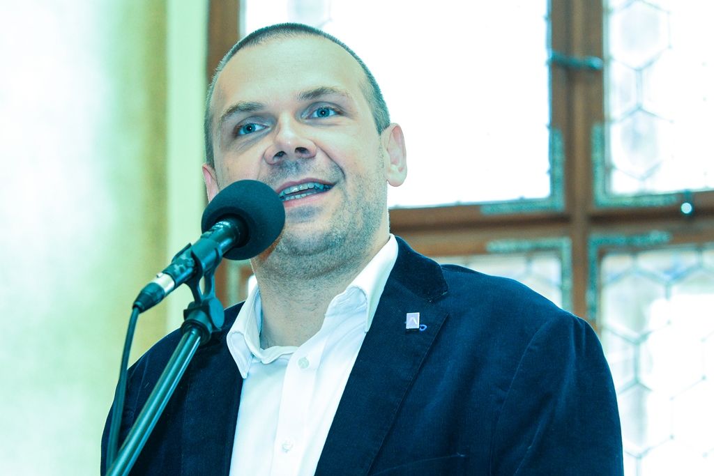 Náměstek primátora Martin Baxa přijal účastníky Letní jazykové školy v Plzni (fotografie: M. Pecuch, 9.7.2018)