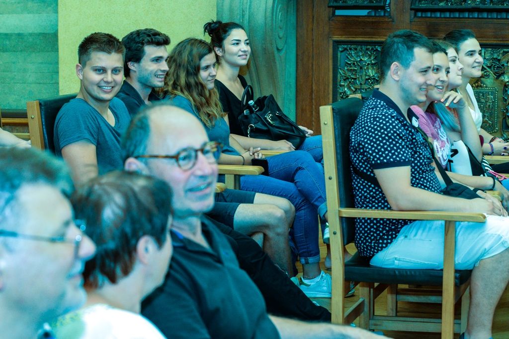 Náměstek primátora Martin Baxa přijal účastníky Letní jazykové školy v Plzni (fotografie: M. Pecuch, 9.7.2018)