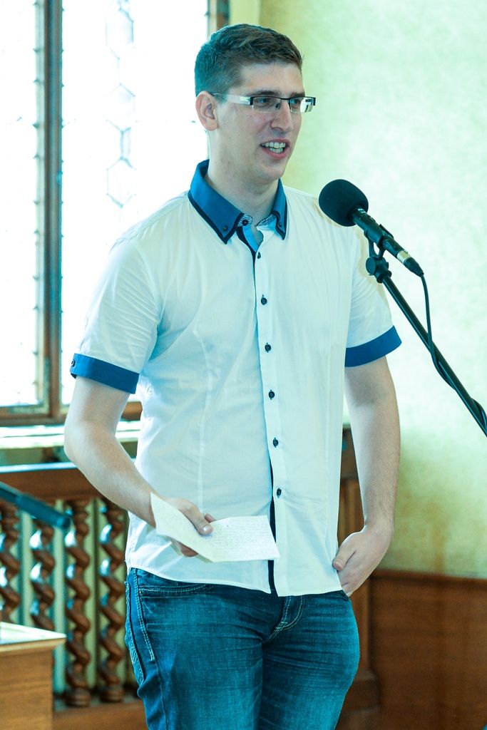 Náměstek primátora Martin Baxa přijal účastníky Letní jazykové školy v Plzni (fotografie: M. Pecuch, 9.7.2018)