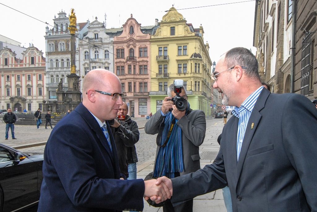 Předseda vlády České republiky Bohuslav Sobotka navštívil Plzeň