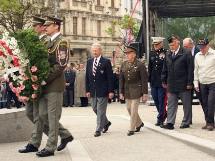 Tradiční pietní akt u památníku Díky, Ameriko!