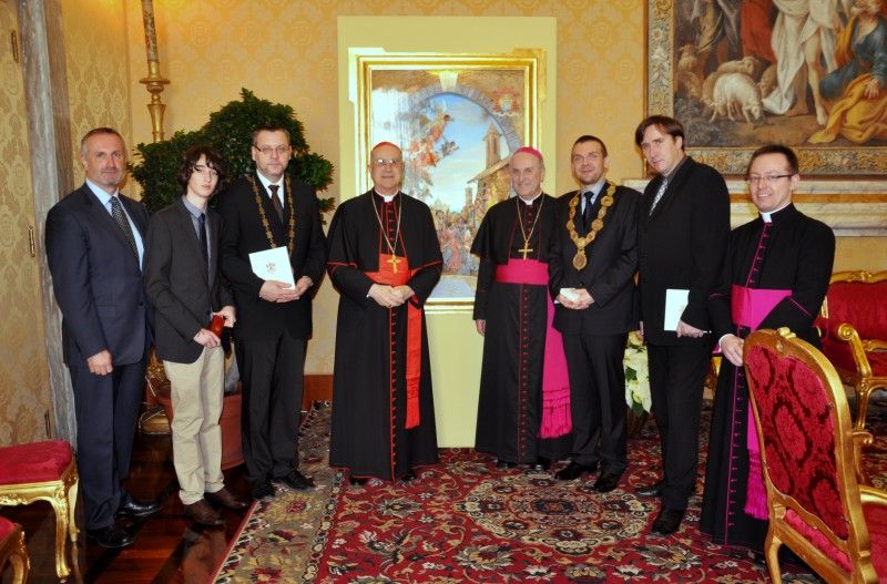 Plzeňský biskup František Radkovský při audienci u Svatého otce ve Vatikánu