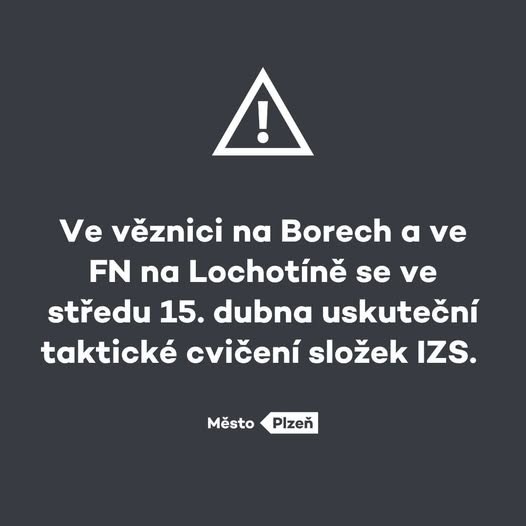 V Plzni proběhne taktické cvičení záchranných složek