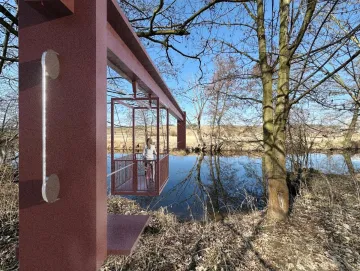 Samoobslužný gondolový most přes Mži