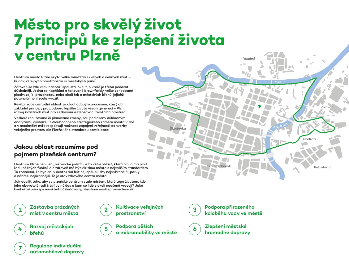 Město pro skvělý život - 7 principů ke zlepšení života v centru Plzně