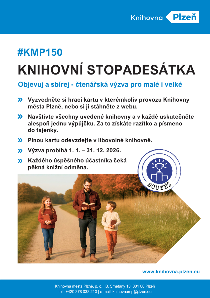 Knihovní stopadesátka - plakátek Knihovní stopadesátka - plakátek