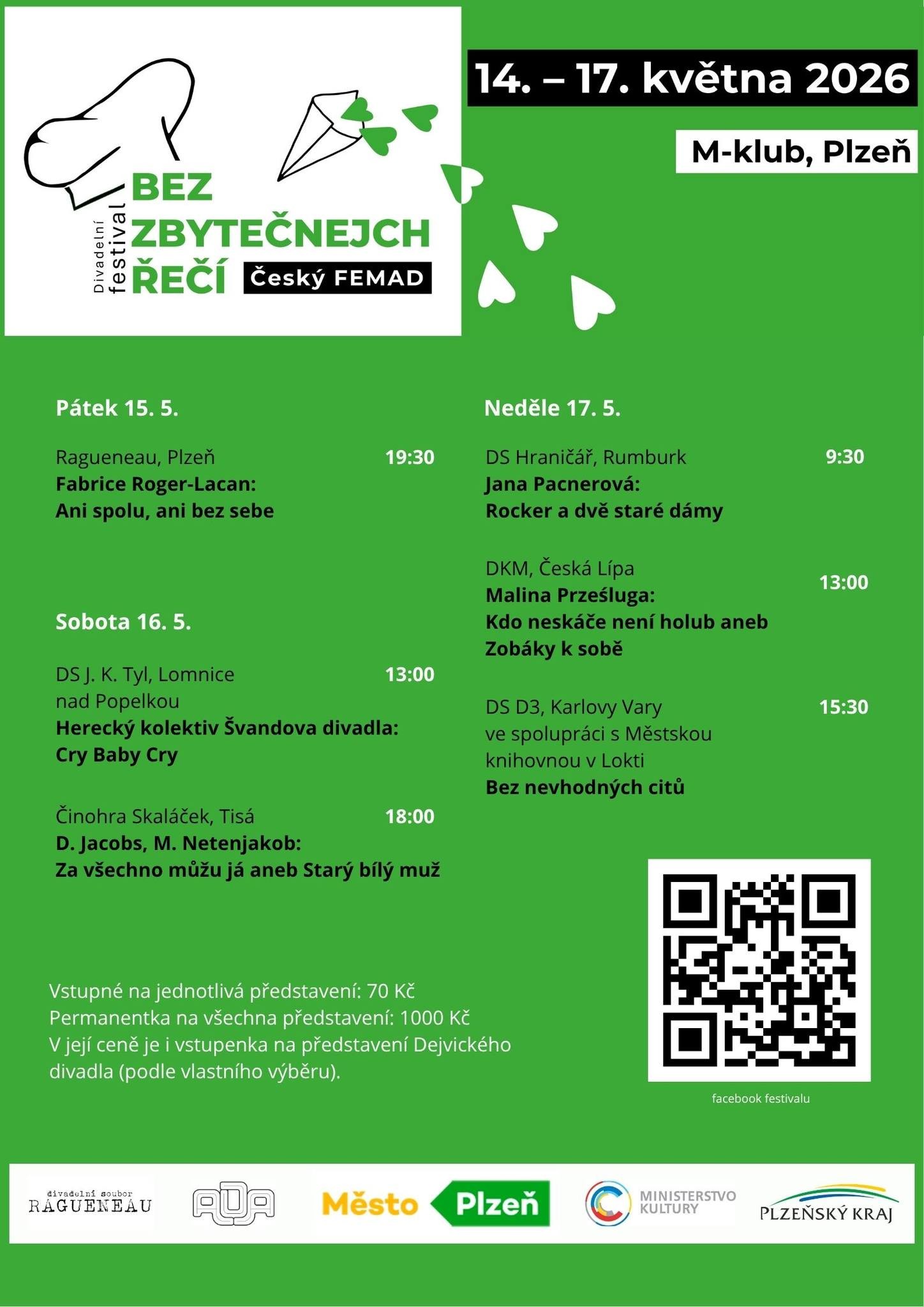 Festival Bez zbytečnejch řečí – Český FEMAD Plzeň 2026
