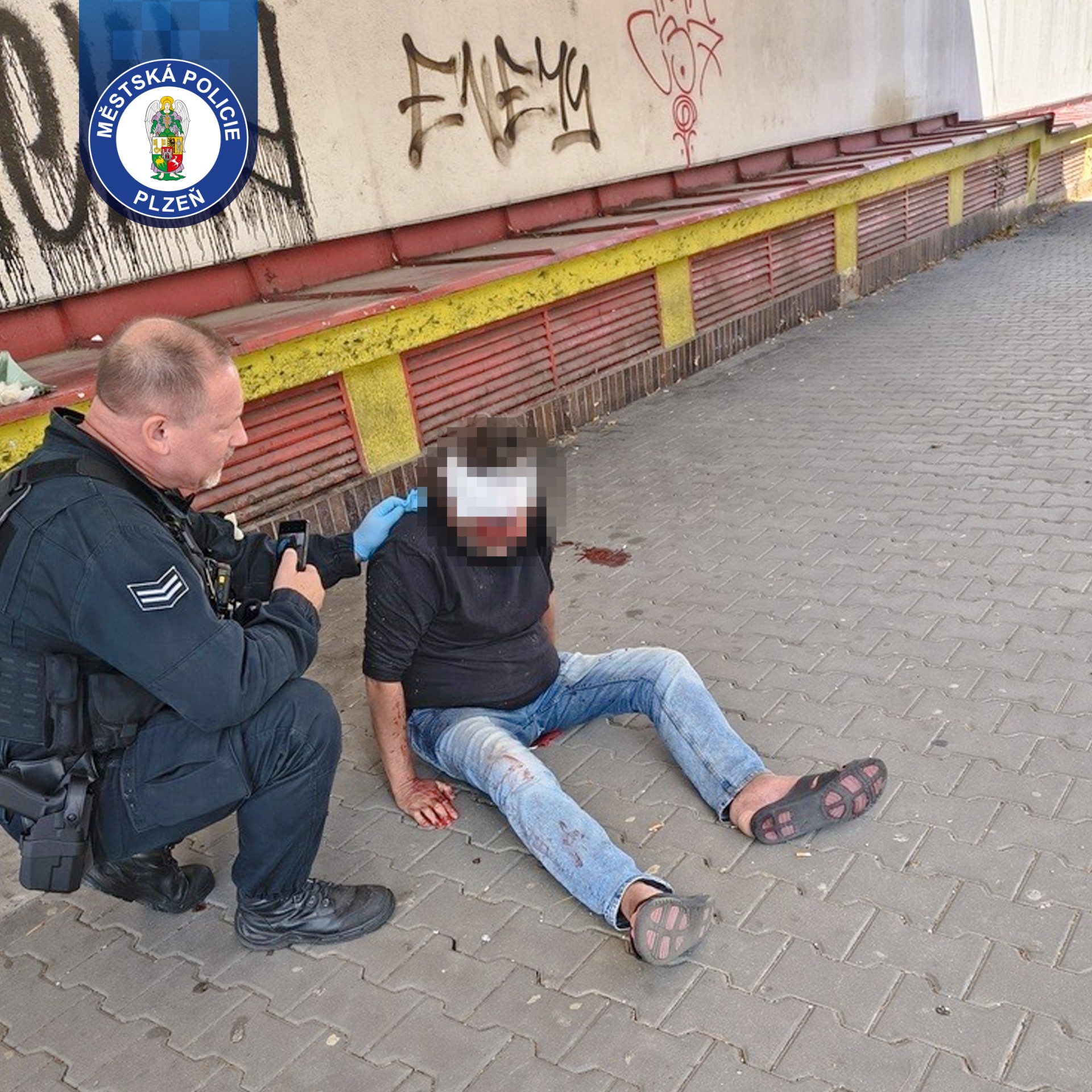 Pátrání po krvácejícím muži s rozbitou hlavou skočilo úspěšně