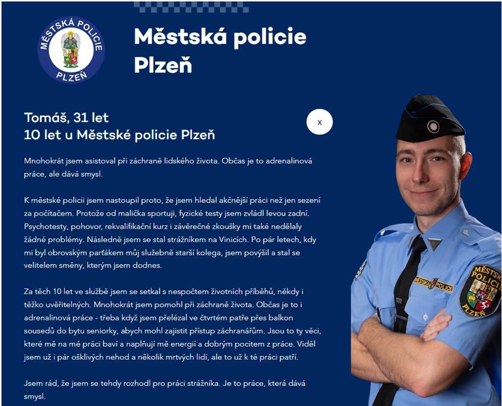 Staň se strážníkem v Plzni. Získáte nadstandardní benefity.
