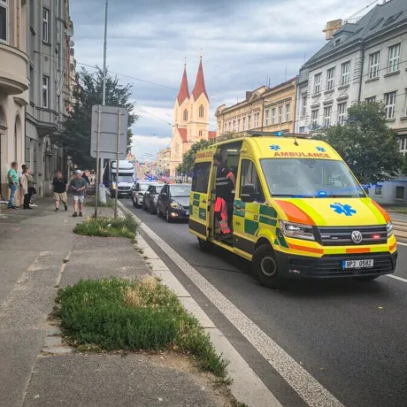 Strážníci u nehody