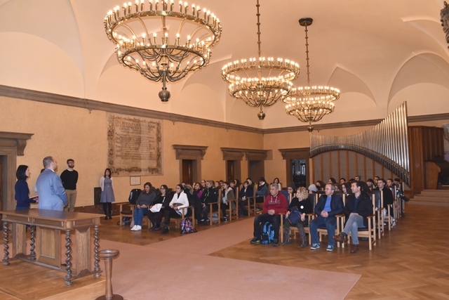 Přijetí zahraničních studentů v Obřadní síni