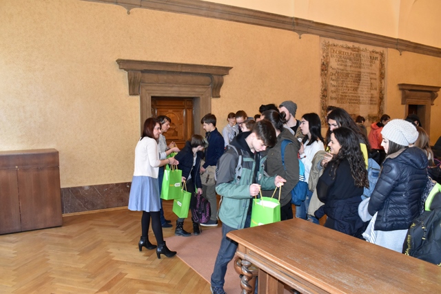 Přijetí zahraničních studentů v Obřadní síni