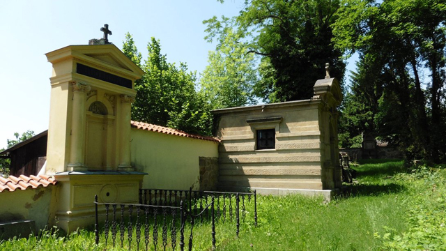 Hřbitov u kostela Všech svatých na Roudné