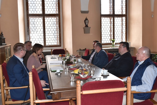 Přijetí europoslankyně Martiny Dlabajové na plzeňské radnici