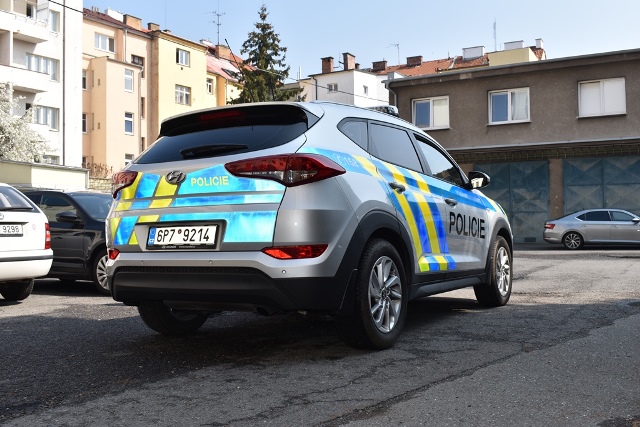 Nové policejní auto (fotografie: A. Jarošová)