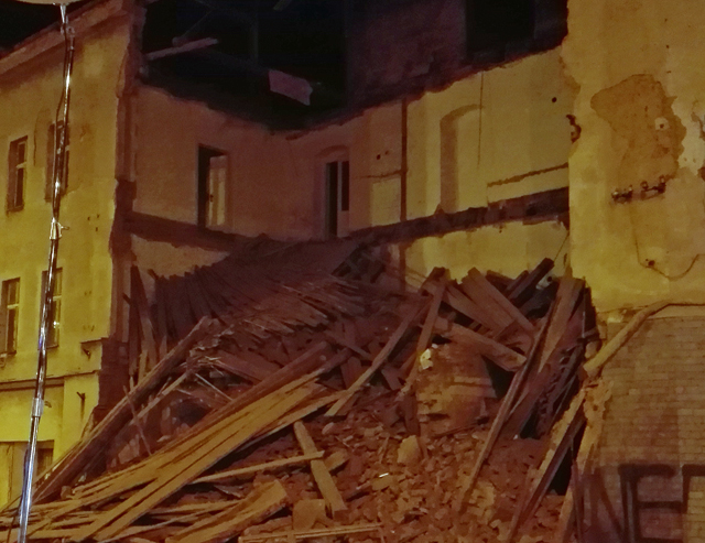 Prostor spadlého domu