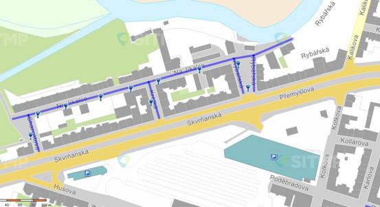 Zóna placeného stání F v oblasti Jíkalky je rozšířená o čtyři ulice