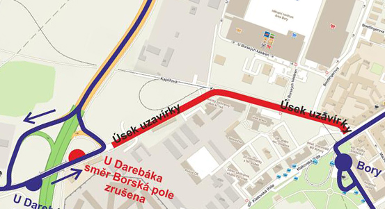 Kvůli stavbě tramvajové trati a přestupního uzlu bude omezen provoz v Kaplířově ulici