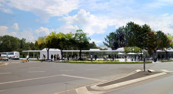 Plocha po zrušené točce tramvají v Plzni bude novou branou do Borského parku